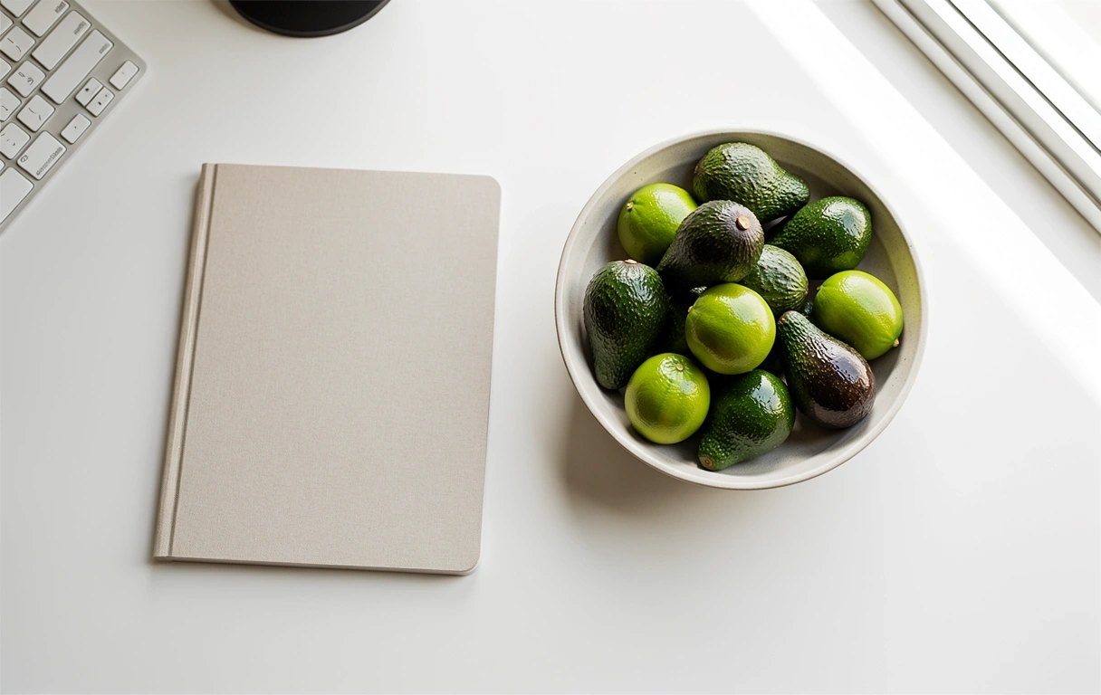 Ingredientes saludables en ambiente profesional